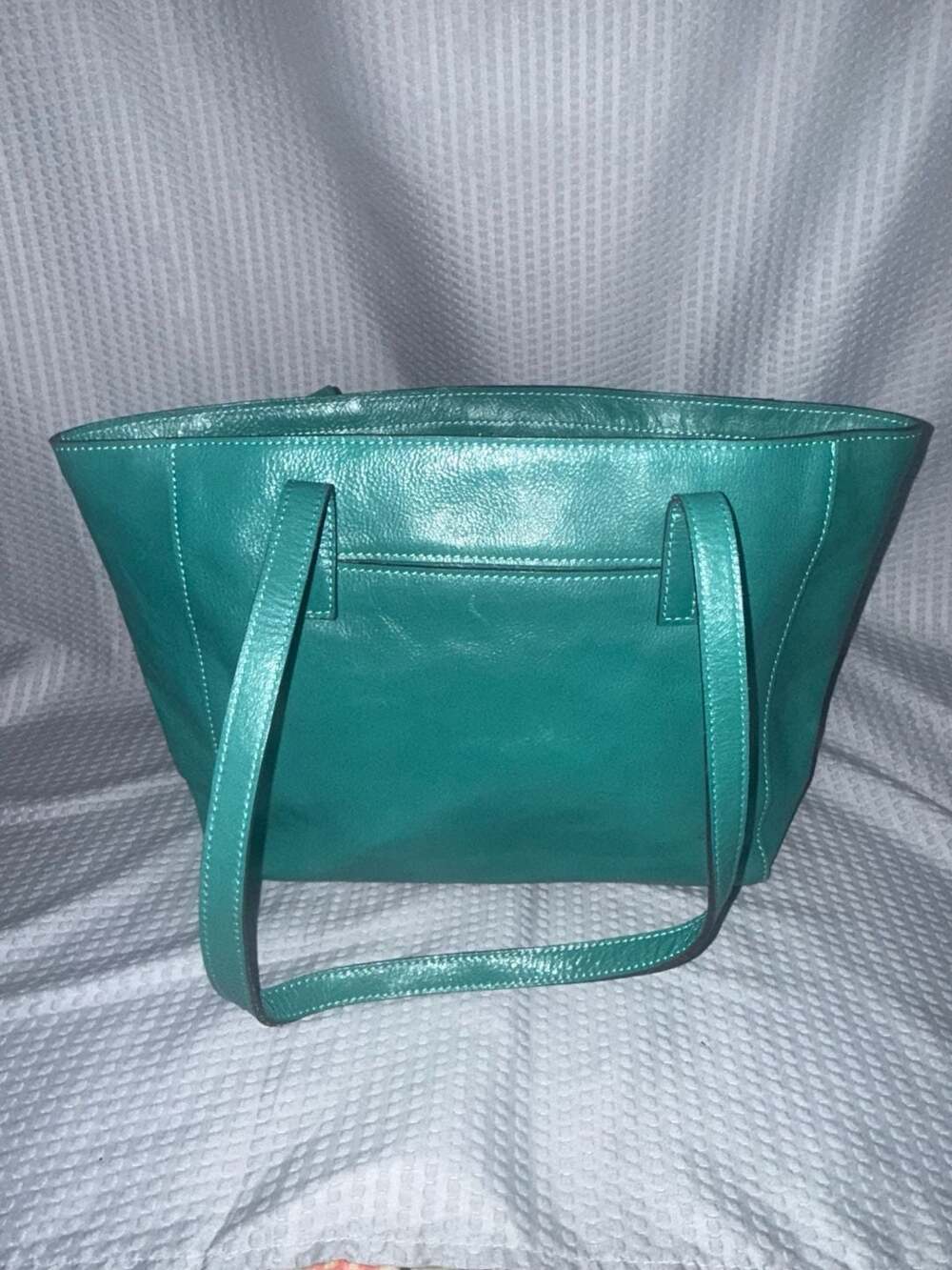 Patricia Nash Teal Leather Zancona Tote Bag - Picture 1 of 3